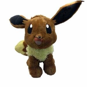 Build A Bear Pokemon Eevee Plush Stuffed Animal 12" Tall BABW VGC 2019​​